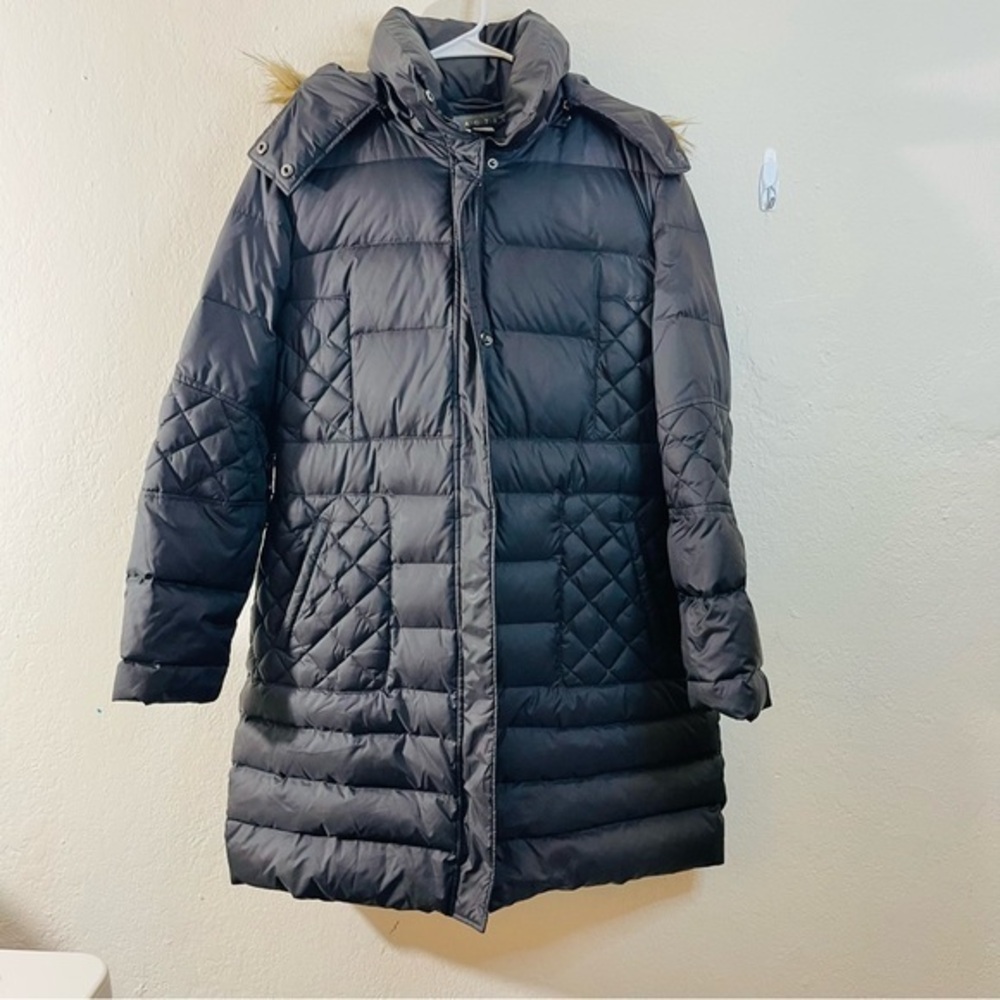Kenneth Cole Reaction Puffer Duck Down Faux Fur Hood Coat Jacket Women XXL
